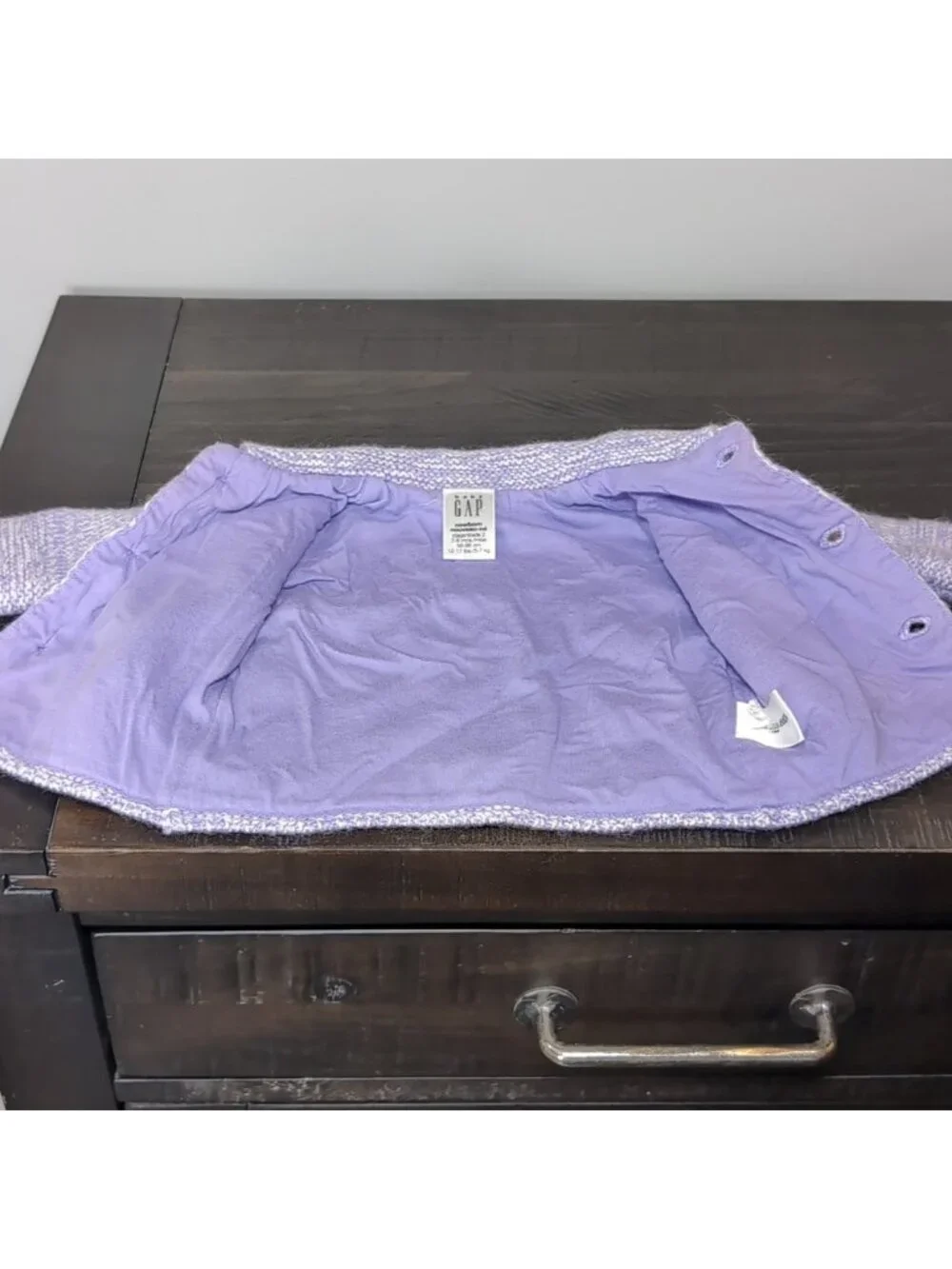 Baby GAP Wool Knit Jacket Buttoned Sweater Purple Size 3-6 m 12-17 lb